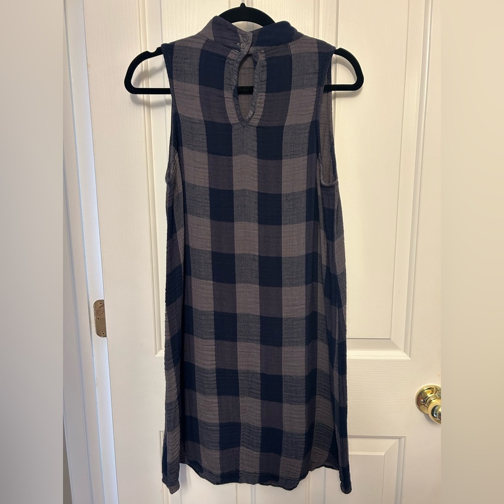 Anthropologie Cloth & Stone Plaid Swing Dress Size Small - Picture 8 of 9